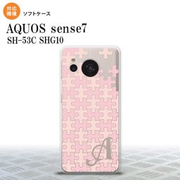 sense7 sense7 スマホケース 背面ケースソフトケース パズル 薄ピンク +アルファベット 2022年 11月発売 nk-sens7-tp1211i