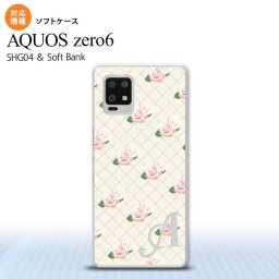 SHG04 SHG04 ZERO6 AQUOS zero6 スマホケース ソフトケース 花柄 バラ 編み ベージュ +アルファベット メンズ レディース nk-zero6-tp264i