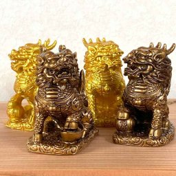 風水 麒麟 置物 瑞獣 神獣 ペア 小size 大size 雌雄  麒麟の置物 きりん キリン 開運 幸運 幸福 吉兆 グッズ アイテム インテリア