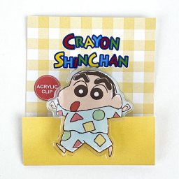 クレヨンしんちゃん アクリルクリップ パジャマしんちゃん 文具 日本製