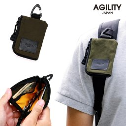 『ヴァレクL-ZIPウォレット』(全4色)塩縮加工ナイロン/【財布 ミニ財布 カラビナ コンパクト 小さい 吊るす 小銭入れ ナイロン 軽量 撥水 メンズ レディース】【AGILITY affa(アジリティアッファ)】(0793)[M便 5/5]