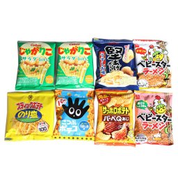 (全国送料無料)お菓子 詰め合わせ スナックいろいろセット！ミニサイズ8袋 おかしのマーチ メール便 (omtmb8220)【詰め合わせ 駄菓子 お菓子 カルビー 東ハト 湖池屋 送料無料 送料込み スナック菓子 詰合せ 子供会 スナック菓子 】 