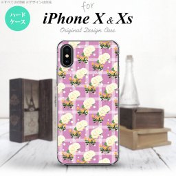 【iPhoneX】【スマホケース/スマホカバー】【アイフォンX】iPhoneX スマホケース カバー アイフォンX チェック・バラ ピンク nk-ipx-255【メール便送料無料】