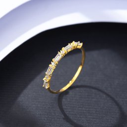 リング レディース キュービックジルコニア ホワイト シルバー925 イエローゴールド 11号 14号 16号 18号 cr20110920