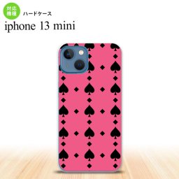 iPhone13mini iPhone13 mini ケース ハードケース トランプ スペード ピンク 黒  nk-i13m-538
