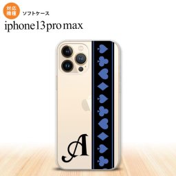 iPhone13ProMax iPhone13 Pro Max ケース ソフトケース トランプ 帯 黒 青 +アルファベット iPhone13 プロ マックス 6.7インチ おしゃれ かわいい メンズ レディース キッズ デザインたくさん nk-i13pm-tp525i