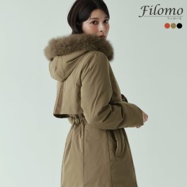 ダウンコート レディース フード付き ファー 付き フォックス ロング 冬 アウター 軽い 暖かい ブランド Filomo 黒 ダウン80% 30代 40代 50代 秋冬 ファッション ゆったり 大きめ ロング丈 大きいサイズ 通勤 通学 (08000295r) バレンタイン 成人祝い
