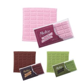 【単品販売】メルティチョコタオル チョコレートタオル ハンカチタオル プチギフト バレンタイン 粗品 イベント販促品 可愛い 雑貨 板チョコパッケージ 綿100％ プレゼント ノベルティ 義理チョコ 友チョコ