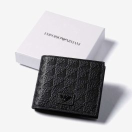エンポリオアルマーニ EMPORIO ARMANI COINPOCKET WALLET コインポケット ウォレット EM001741 AF14774 二つ折り財布 ロゴ エンボスイーグル メンズ 財布