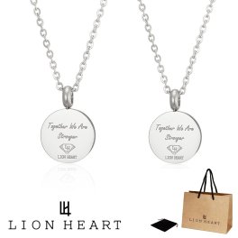正規品 送料無料 2本 セット ペア ライオンハート LION HEART ペンダント ネックレス ステンレス 316L サージカルステンレス ペアライン コイン モチーフ メンズ レディース ユニセックス 04N158 04N158S 04N158S シルバー ペアネック 男性 女性 ギフト プレゼント おすすめ クリスマス
