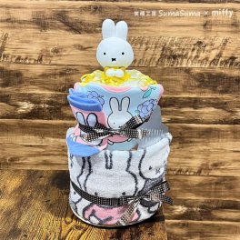 おむつケーキ ミッフィー miffy 出産祝い 男の子 女の子 オムツケーキ ダイパーケーキ プレゼント おもちゃ タオル 赤ちゃん ベビー 送料無料 即日発送 【正規品】【ギフト包装】【熨斗】【メッセージカード】【手提げ袋付き】