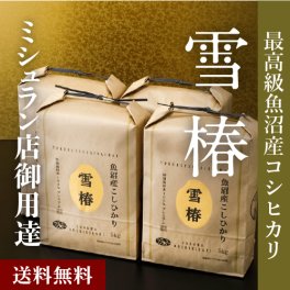 令和7年産 魚沼産コシヒカリ 20kg 最高級 最高金賞 金賞受賞 「雪椿」 ブランド米 ミシュラン店御用達 贈答用 新潟県産 最高級米 特別栽培米 お米 ギフト 内祝い 御歳暮 結婚内祝い 御誕生日御祝 新築祝い 法事 のし 熨斗対応 希少米