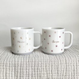 ＼割れにくいから安心／お名前　プラスチック　マグ 日本製　 プラマグ |heart & moon　出産祝い　