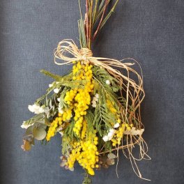 ☆ミモザのスワッグ☆【１月～３月限定】お花　花　生花　花束　フラワー　アレンジメント　ドライフラワー　プレゼント　ギフト　贈り物　お祝い　誕生日 母の日　父の日　結婚祝い　出産祝い　バレンタインデー　ホワイトデー　記念日　敬老の日　結婚記念日 彼氏　彼女　送別　退職　入学　卒業　開店祝い　周年祝い