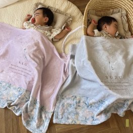 【お名前入り】 やわふわ ブランケット (MORRIS-jasmine) 出産祝い ベビー　キッズ　名入れ