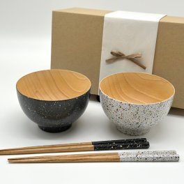 お椀 汁椀 ペア 美空 ペア 2個セット 箸付き ブラック ホワイト 紀州塗り お箸 和食 和食器 和柄 紀州漆器 プレゼント ギフト 夫婦 敬老の日 結婚記念日 新生活 引越し 大学生 ギフトボックス ラッピング