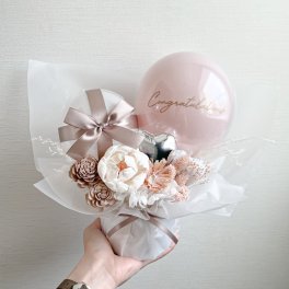 【送料無料】kusumi color compact arrange  バルーンギフト 誕生日プレゼント 祝電 結婚祝い 開店祝い くすみカラー オーダーメイド 上品 高級感 バルーンアレンジ バレエ発表会 ピアノ発表会 ダンス発表会 習い事