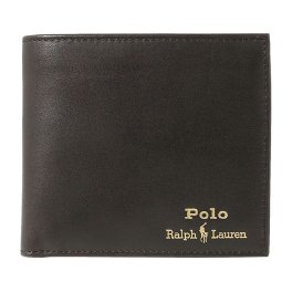 ラルフローレン Ralph Lauren ポロラルフローレン Polo Ralph Lauren メンズ 財布 二つ折り財布 折りたたみ財布 405803866 001 ダークブラウン系