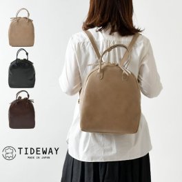 【TIDE WAY タイドウェイ】LIGHT LEATHER シリーズ 2WAY RUCK / ライトレザー 2WAY リュック (T2711)正規品 レディース バッグ かばん バックパック 本革 牛革 通勤 通学 おしゃれ 小さめ 軽量 大容量 かわいい ブランド ギフト TIDEWAY 母の日