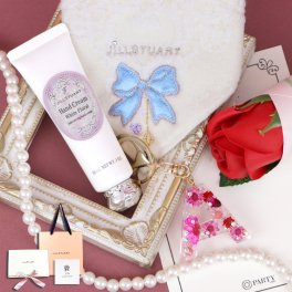 JILL STUART(ジルスチュアート) タオルハンカチ＆ハンドクリーム＆アルファベットキーリング ギフトセット   キーホルダー イニシャル バッグチャーム  ギフト 女性 プレゼント 