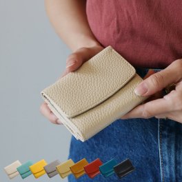 ミニ財布 本革 三つ折り財布 レディース 牛革 小さい財布 【名入れ 可能】 【ネコポスで送料無料】 ブランド ボックス型 小銭入れ レザー コンパクト財布 ミニ 三つ折り 小さめ お札折らない 女性 ギフト プレゼント (07000363r) 定年退職 バレンタイン 成人祝い 春財布