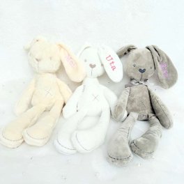 うさぎぬいぐるみ 刺繍 名前刺繍 オリジナル  人形 出産祝い  出産 赤ちゃん 韓国風 ヌビ 韓国    プレゼント ギフト オリジナルグッズ  写真 子供 キッズ  保育園 幼稚園 女の子 文字入れ ぬいぐるみ お昼寝 寝かしつけ人形 
