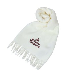 ヴィヴィアンウエストウッド Vivienne Westwood マフラー ストール ウール 25-W00Q7-A401 レディース メンズ ユニセックス ホワイト