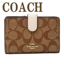 コーチ COACH 財布 レディース 二つ折り財布 シグネチャー レザー 23553IMDJ8 ブランド 人気
