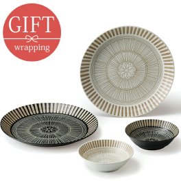 ペア食器4点セット 大皿＆ボウル サウサリート 化粧箱入り ギフト プレート お皿 皿 洋食器 おしゃれ 食器 大皿 小鉢 カフェ食器 カフェ風  ギフト食器 ギフト 贈り物 プレゼント 結婚祝い  引っ越し祝い お祝い 箱入り ラッピング