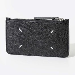 メゾン マルジェラ MAISON MARGIELA SA1VX0003 P4806 カードケース CARD HOLDER ZIP EW メンズ レディース 4ステッチ カードホルダー フラグメントケース ウォレット レザー コインケース ミニ財布 ビジネス パスケース ロゴ 通勤 通学 コンパクト ギフト ブラック