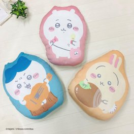【2点同時購入で送料無料！】 ≪全3種≫ ダイカットクッション ちいかわ ハチワレ うさぎ シートクッション 背もたれ クッション 座布団 リバーシブル  ギフト プレゼント キャラクター 可愛い かわいい デスクワーク モリシタ