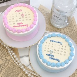 【選べる9色】丸型カレンダーセンイルケーキ【メッセージ】【センイルケーキ】【記念日に】4号5号6号