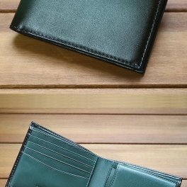 【名入れ無料 / 本革使用】二つ折り 財布 名入れ メンズ 牛革 ギフト シンプル 2つ折り レザー 革 折りたたみ 定番 二つ折り財布 男性 誕生日 プレゼント お祝い ブランド ラッピング/ LINK LEATHERS 二つ折り財布