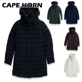 ケープホーン CAPE HORN サンタクルス SANTACRUZ B2570 ダウンジャケット レディース ダウンコート フード付き ストレッチ セミロング丈 防寒 軽量 ブランド 正規品 新品 ギフト プレゼント 人気
