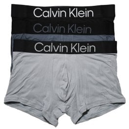 カルバンクライン：COTTON STRETCH BOLD LOGO ボクサーパンツ 3PK (ブラック／タービュレンス／ウルフグレー)[ボクサーパンツ/ 男性下着/ メンズインナー/人気ブランド/おすすめギフト/誕生日プレゼント/メンズファッション]
