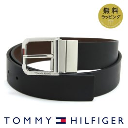 トミーヒルフィガー メンズベルト リバーシブル レザー 回転式バックル TOMMY HILFIGER ブランド ベルト メンズ ブラック AM0AM13820 BDS 選べる3サイズ 【ラッピング無料 誕生日 お祝い プレゼント ギフト 贈り物】 送料無料