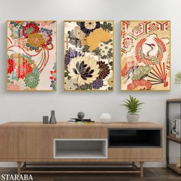 絵画 インテリア 和柄 和風 ファブリックパネル 枠付き アート 人気 30cm×40cm オシャレ リビング インテリア 装飾 額入り 額装込 壁掛け 壁絵 ホテル カフェファブリック プレゼント アートフレーム 祝い デザイン 送料無料