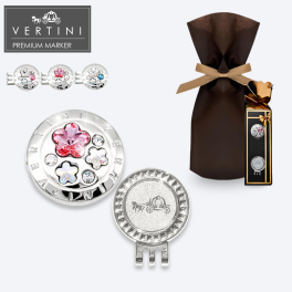 【記念品】VERTINI プレミアムゴルフマーカー (FLOWER) ゴルフグッズ ギフト プレゼント