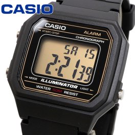 CASIO 腕時計 カシオ 時計 ウォッチ チープカシオ チプカシ 海外モデル シンプル ユニセックス ブラック×ゴールド液晶 W-217H-9AV [並行輸入品]
