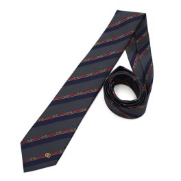 GUCCI グッチ ネクタイ 765041-4EABA-1474 TIE ホースビット シルクジャカード ダークグレー系