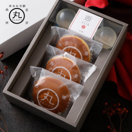 【ちょうど良い 和菓子 ギフト セット】 詰め合わせ 水まる餅 3個入  餅入り どら焼き 3個入り敬老の日 祝い わらび 餅 ギフト わらびもち プレゼント スイーツ デザート 贈り物 誕生日 糖質 内祝い 手土産 和菓子 お取り寄せ 送料無料 水餅 水わらび餅 水晶 雫