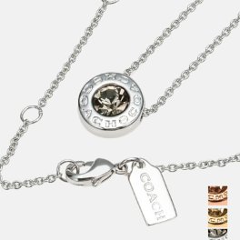 コーチ COACH F54514 ネックレス Open Circle Stone Necklace レディース アクセサリー オープンサークル ペンダント ロゴ ジュエリー ギフト エレガント シンプル プレゼント ギフト 誕生日 お祝い コーチアウトレット シルバー ゴールド ローズゴールド