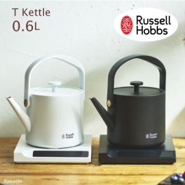 ラッセルホブス ケトル 電気ケトル おしゃれ 保温 温度調整 Ｔケトル  ポット Russell Hobbs ホワイト ブラック 0.6L 7106JP BK ケトル