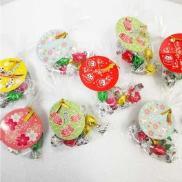 ありがとうプチパック(和柄) 10個セット 個包装 プチギフト チョコ そのまま渡せる