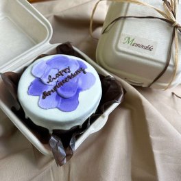 デザインが選べる濃厚チョコドリップランチボックスケーキ（ペイント）3号 デコレーションケーキ