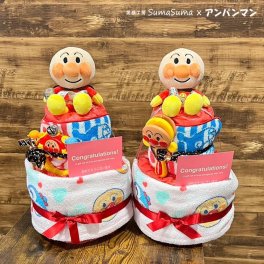 おむつケーキ アンパンマン バイキンマン 出産祝い 男の子 女の子 オムツケーキ ダイパーケーキ プレゼント おもちゃ タオル 赤ちゃん ベビー 送料無料 即日発送 【正規品】【ギフト包装】【熨斗】【メッセージカード】【手提げ袋付き】