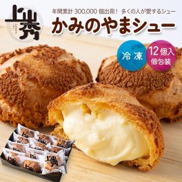 かみのやまシューギフト【カスタード12個入】シュークリーム【メッセージカード無料】【のし無料】【日時指定】(送料無料)北海道・中国・四国・九州・沖縄を除く