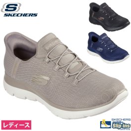 スケッチャーズ スリップインズ レディース Slip-ins スリッポン スニーカー 靴 レディース サミッツ クラッシーナイト 150128 普通幅 ノーマル ブラック 黒 ネイビー トープ SKECHERS