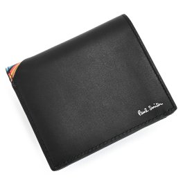 ポールスミス 財布 二つ折り財布 黒(ブラック) Paul Smith bps783-10 メンズ 紳士 ギフト 定番 彼氏 彼女 プレゼント