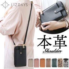 LIZDAYS リズデイズ スマホポーチ 通販 lz-69103 ミニショルダーバッグ スマホショルダー ショルダーバッグ スマホポシェット ミニショルダーバック お財布ショルダー 斜め掛け 斜めがけ レディース 縦型 フェイクレザー 合皮 おしゃれ かわいい
